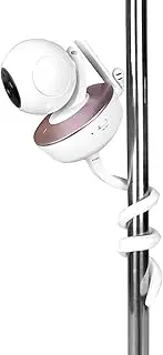 KAWA Baby Monitor Mount, Universal Baby Monitor Mount for Crib, Flexible Baby Monitor Holder, Compatible for All 1/4 Triple Hole Baby Monitor Camera, Without Tools or Wall Damage-White