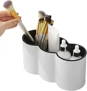 Qkbuza Makeup Brush Holder,Cosmetic Brush Holder Pencil Storage for Desk - Home Organization and Storage Container for Cotton Swabs, Lipsticks, Makeup, Pens