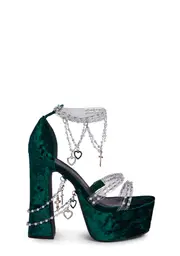 [Sugar Thrillz] Holy Revelation Platform Heels - Emerald