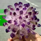 357G New Find purple PhantomQuartz Crystal Cluster MineralSpecimen