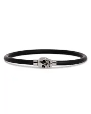McQueen Skull Rubber Cord Bracelet