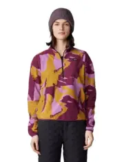 Mountain Hardwear Microchill Pullover Women's Sweatshirt, Lilac Glow Snowdrifts
