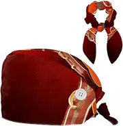 [YTYVAGT] Scrub Caps Women,Scrub Hats Suitable for Women,Vintage Music and Guitar