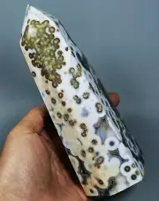 Collection ! Raw NATURAL OCEAN JASPER Geode QUARTZ CRYSTAL Tower HEALING