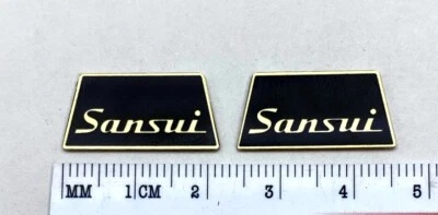 Sansui SH-15 Headphone Replacement Badges Custom Aluminum Pair