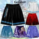 【CUSTOMFASHION】 GENSHIN IMPACT SHORT PANTS 男士動漫 3D 打印角色扮演 FI