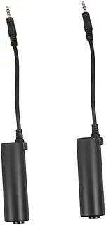Totority 2pcs Guitar Effector Guitar Effects Interface Audio Interface Electric Guitar Adapter Guitar Accessories Guitar Converter Smartphone Guitar Adapter Guitar Parts Black Copper Wire