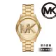 【Michael Kors】Slim Runway 漫步輕盈系列女錶 LOGO金色 金色不鏽鋼錶帶 42MM 手錶 MK4732