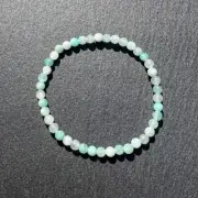 Natural Peruvian Amazonite 4mm Gemstone Beads Healing Women Men Stretch Bracelet