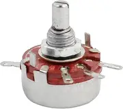 Aexit WTH118 (Potentiometer) 10K ohm 2W 6mm Round Shaft Single Turn 4 Pins Terminals Carbon Composition (50ry33qf296) Rotary Potentiometer