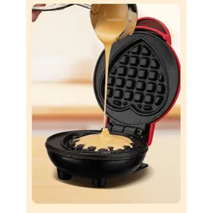 Mini waffle maker迷你鬆餅機 全自動家用電動迷你華夫餅機家用麵包機吐司機烘焙三明治早餐機迷你華夫餅機