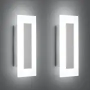 Modern LED Acrylic Wall Sconce Warm White Light Chrome 6000K for Bedroom Corr...