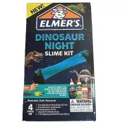 Elmers Dinosaur Night Slime Kit ..rare NEW Glow and changing color glues.