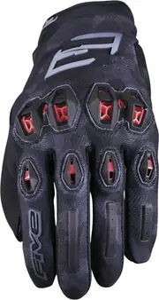 Five Stunt Evo2 Camo, gloves , color: Black/Red , size: XL