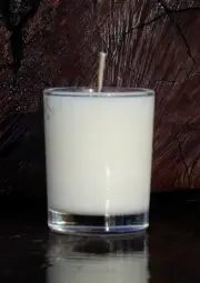 40hr White MOROCCAN AMBER & MYRRH Scented Natural ORGANIC SOY GLASS JAR CANDLE