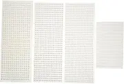 KAILIKETIY 4Sheets Pearl Makeup Stickers Pearl Nail Art Stickers DIY Face Gems for Festivals Weddings Dress Up Includes Pearls
