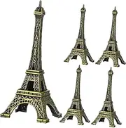 DIYEAH 5Pcs Retro Eiffel Tower Decor Sturdy Architectural Craft Vintage Souvenir for Home Office Hotel Restaurant Elegant Adornment