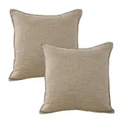 2PK Jason Commercial Square Linen Look Bed Cushion 44x44cm - Sand