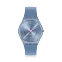 在飛比找momo購物網優惠-【SWATCH】SKIN超薄系列手錶DENIM BLUE牛仔