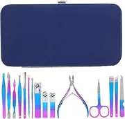15pcs Nail Clipper Set,Nail Clipper Cutter with Box,Eyebrow Scissors,Quick Trim Dead Skin Pusher Manicure Pedicure Kit for Daily Manicures