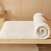 Thick Foldable Soft Cotton Futon Mattress Suitable for Guest Bed, Dorm, Camping