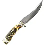 Uncle Henry Golden Spike Fixed Blade Knife With Leather Sheath 153UH