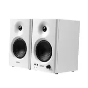 MR4 Powered Studio Monitor Speakers, 4" Active Near-Field Monitor white