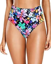 [Holipick] Women High Waisted Bikini Bottoms Tummy Control Swimsuit Bottoms Ruched Bathing Suit Swim Bottom High Cut