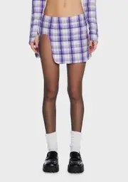 [BY DYLN] Wilson Plaid Mini Skirt