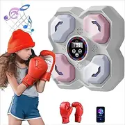 Forubar Electronic Music Boxing Machine for Kids, Smart Bluetooth Music Boxing Machine, Wall Mounted Electronic Punching Machine with Boxing Gloves, Intelligent Boxing Target