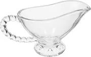 Cabilock Glass Milk Pitcher Measuring Cup for Baking 130ml Coffee Creamer Pitcher Gravy Boats Liquid Mug Clear Milk Frothing Pourer Sauce Dish Small Syrup Jug