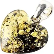 Genuine Baltic Amber Heart Pendant, Hand Made From Genuine Baltic Amber, Pendant For Necklace