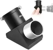 [Astromania] 1.25" 90-degree Diagonal Mirror - More comfortable viewing orientation as you observe from above, filter thread for any 1.25" filter and accepts standard 1.25" eyepieces
