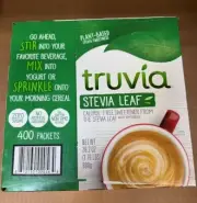 Truvia Stevia Leaf Calorie-Free Natural Sweetener 400 ct (Individual Packets)