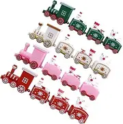 GARVALON 4pcs Small Train Ornament Electric Train Christmas Decorations Train DIY Snow Globe Figurines Train Toy Mini Christmas Train Decor Christmas Tree Train Christmas Toy Train Plastic