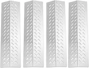 Zemibi Stainless Steel Flame Tamers, 4 PC Grill Heat Plate Gas Replacement for Bull BBQ Grills, Fit for Angus, Brahma, 7-Burner, 4-Burner, 5-Burner Grill Models, Grill Parts Replace for 16631, 16521