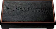 [A] New Shaku 3 Size Long Grain Shokado Black Tenshu [15.2 x 10.4 x 2.6 inches (38.5 x 26.5 x 6.5 cm), 44.7 oz (1,10 g), Echizen Lacquerware | Restaurant, Stylish, Tableware, Commercial Use