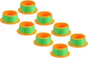 uxcell 3inch Shrink Wrap Handle, 8pcs Stretch Wrap Dispenser Stretch Film Dispenser Plastic Hand Dispenser Saver Protection for 3inch Core Furniture Wrapping Moving Packing, Orange