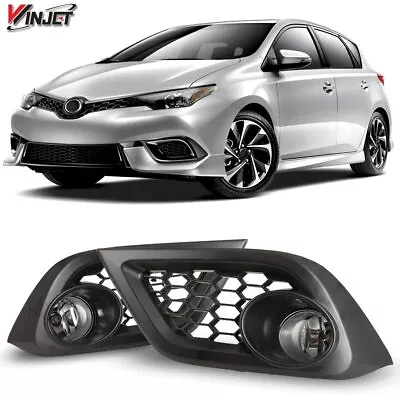 WINJET Fog Lights - CLEAR LENS [+Wiring Kit- Switch] Fits 2017 Toyota Corolla iM (for: Toyota)