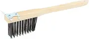 Ergonomic Wooden Handle Pizza Brush BBQ Grill Brush Heavy Duty Wire Brush Scraper Pizza Stone Outdoor Pizza Ovens Accessories