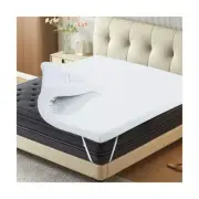 Queen Memory Foam Mattress Topper, Washable Bamboo Fiber Cover, 3 Inch Gel Ma...