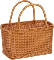 Woven Market Basket,Handmade Storage Baskets,Reusable Grocery Cleave,Vegetable S