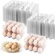 50 Pack 12 Count Plastic Egg Cartons, Bulk Cheap Clear Reusable Egg Containers for Chicken Eggs, Dozen Egg Storage Solutions.