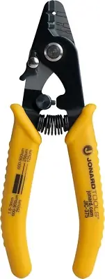 JIC-375 Three-Hole Fiber Optic Stripper, 6" Length, TPR Handle, One Pack