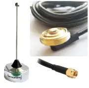 Antenna UHF 450-470 MHz Unity Gain Hole Mount NMO SMA Connector For Mobile Radio