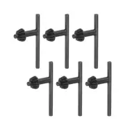 Chuck Key 6mm Dead Diameter 12 Teeth for 1.5-13mm Drill Chuck Black 6pcs