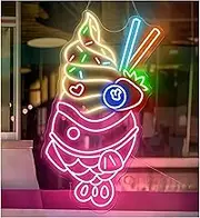 Sign Lamp Ice Cream Neon Sign Decor Japanese Ice Cream Led Lights 68X43cm(C)