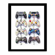 Video Game Controller Evolution Print
