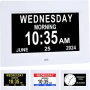 7 Inch Extra Large Day Date Time Digital Day Calendar Clocks with Auto-Dimming 1