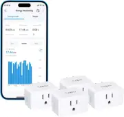 Smart Plug Wi-Fi Mini, Energy Monitoring, Compatible with Alexa & Google Home &